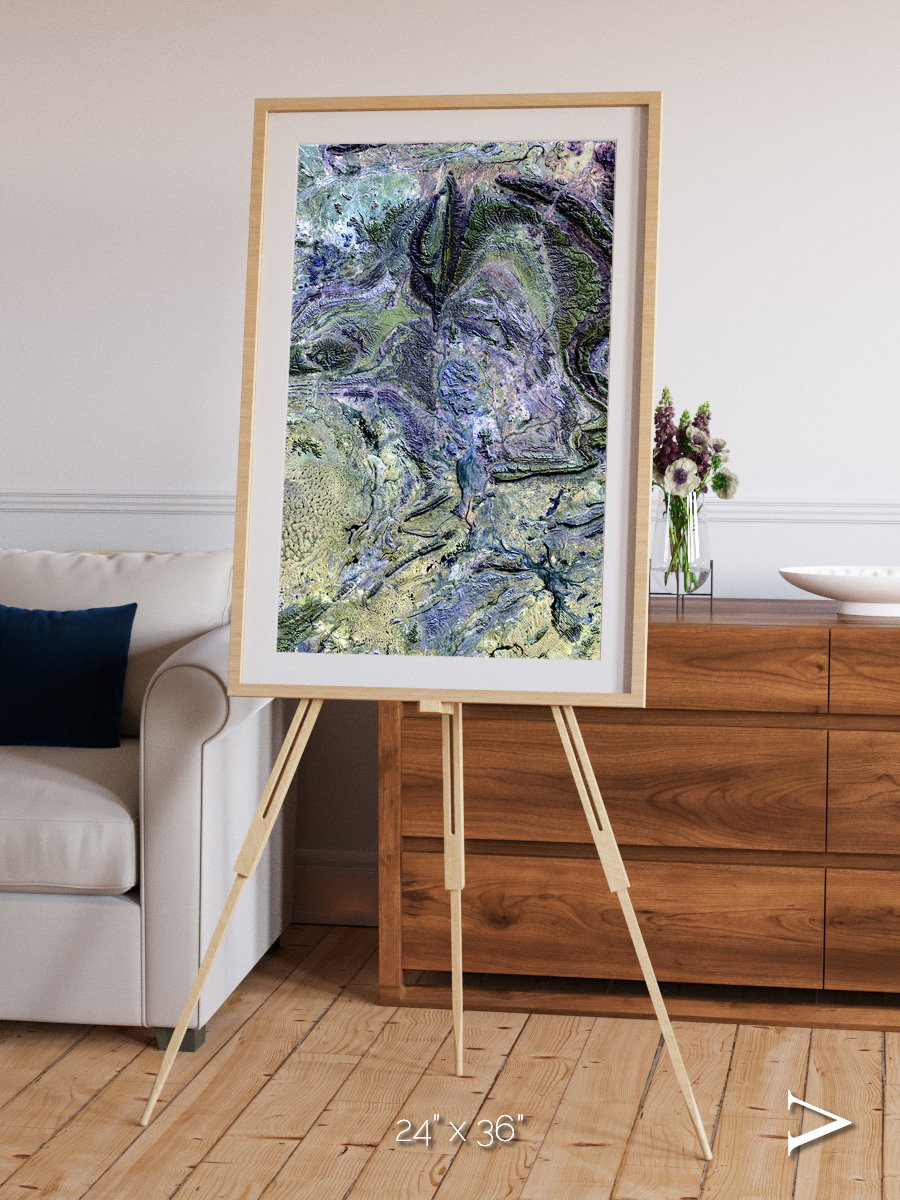 Mountain Textures, MacDonnell Ranges Framed & Mounted Print