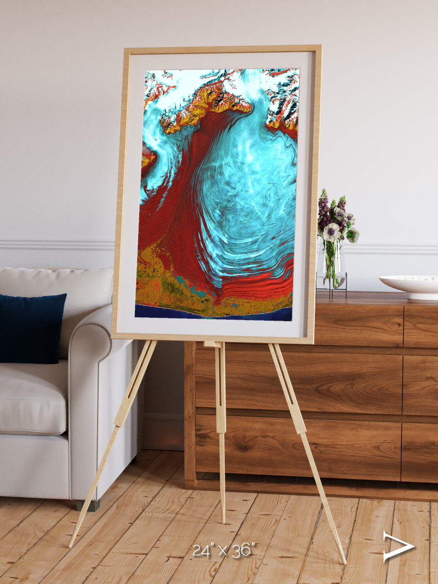 Glacial Passage, Malaspina Glacier Framed & Mounted Print