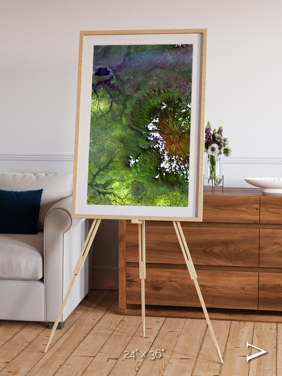 Vortex Trails, Mount Elgon Framed & Mounted Print
