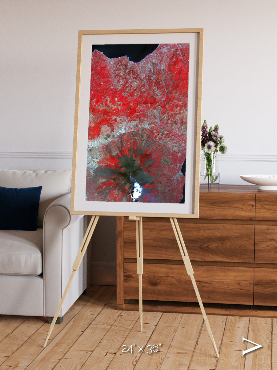 Painted Archipelago, Mt Etna Framed & Mounted Print