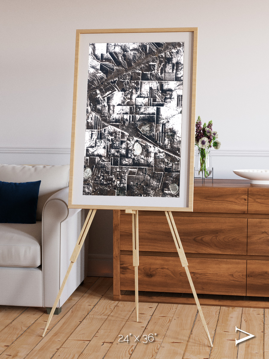 Fertile Threads, Northern Kazakhstan Framed & Mounted Print