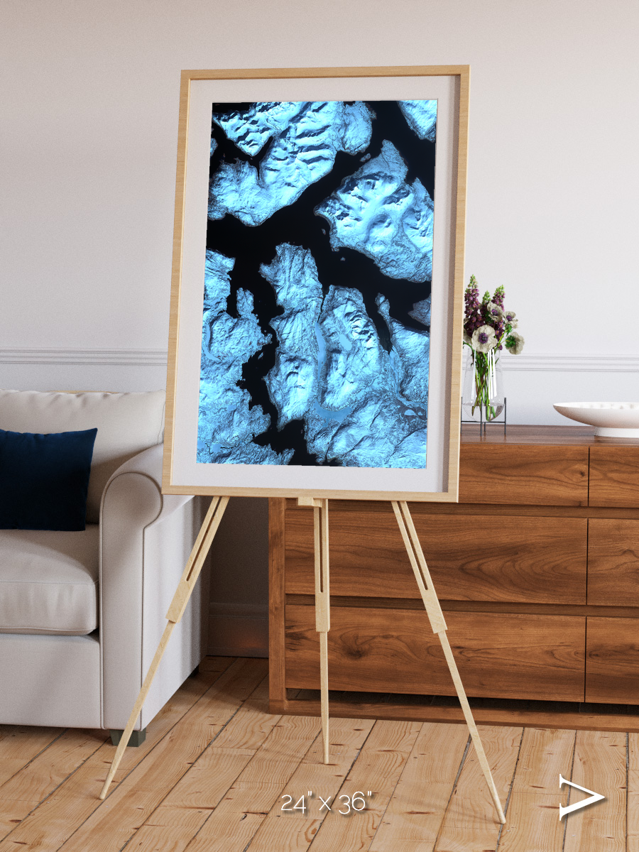 Glacial Passage, Northern Norway Framed & Mounted Print
