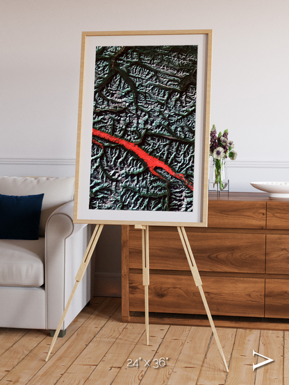 Light in the Trench, Canadian Rockies Framed & Mounted Print