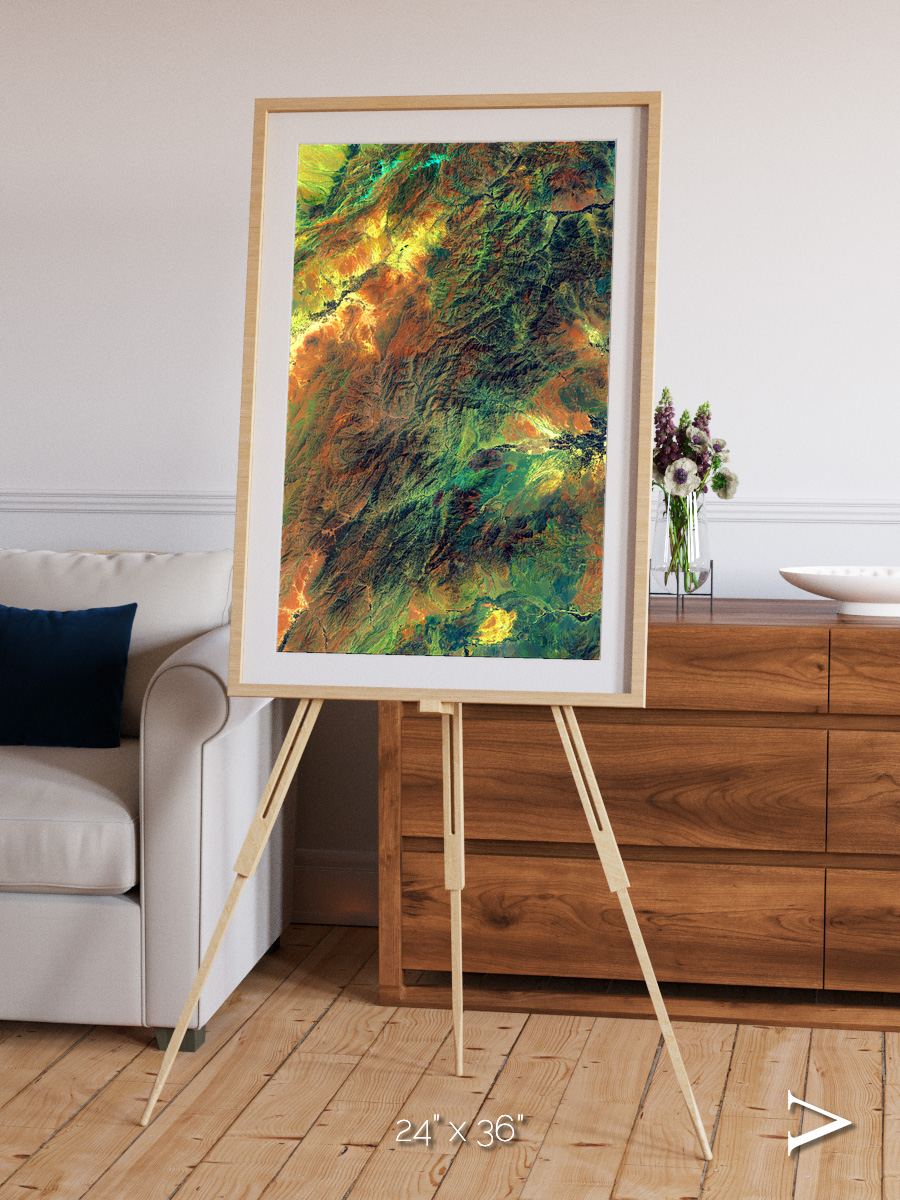 Irrigated Highlands, Eastern Afghanistan Framed & Mounted Print