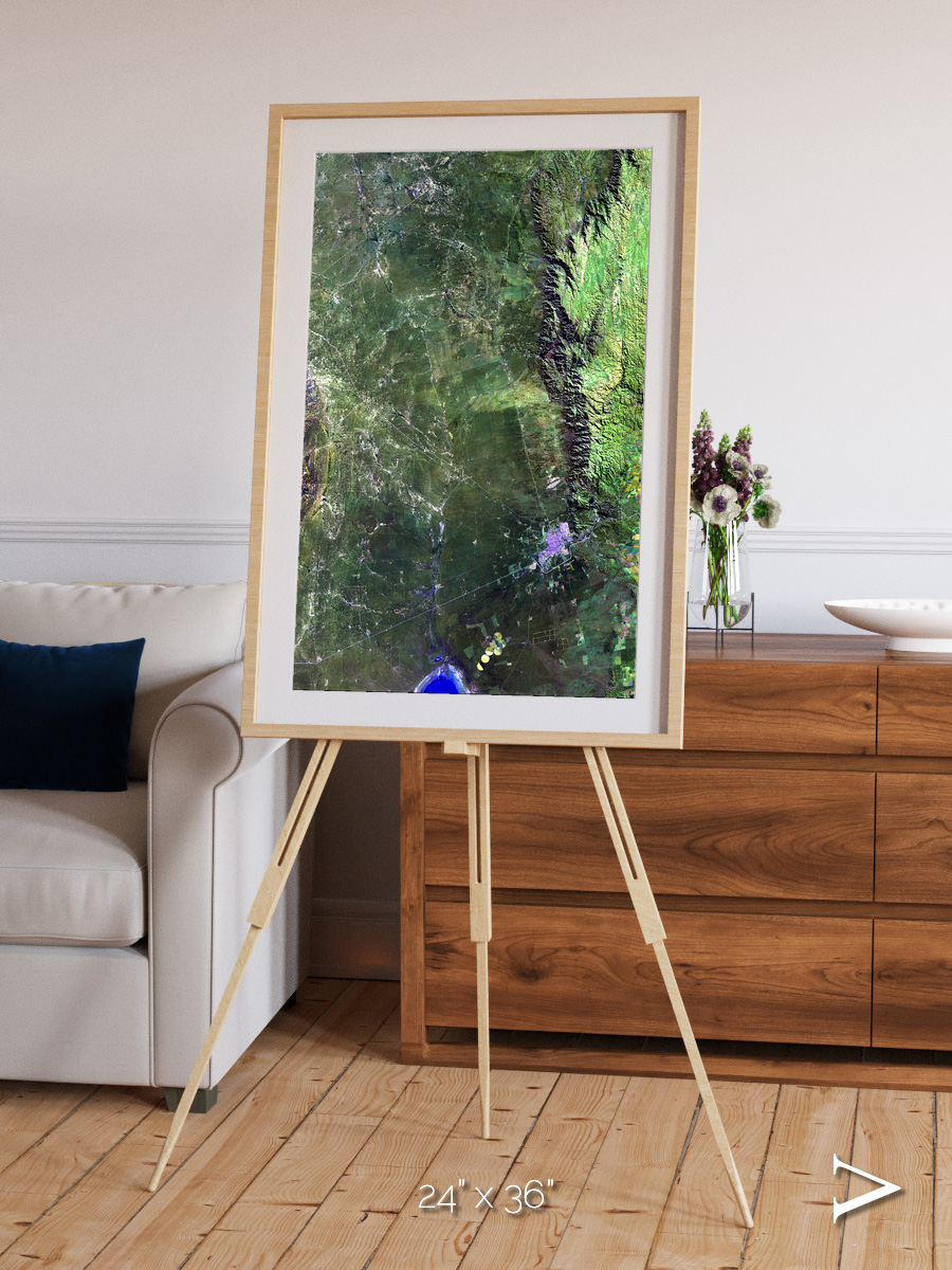 Radiating Plains, San Luis Framed & Mounted Print