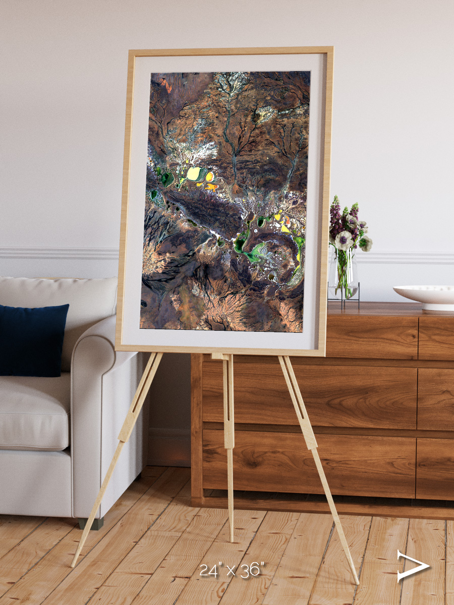 Ancient Impact, Shoemaker Crater Framed & Mounted Print
