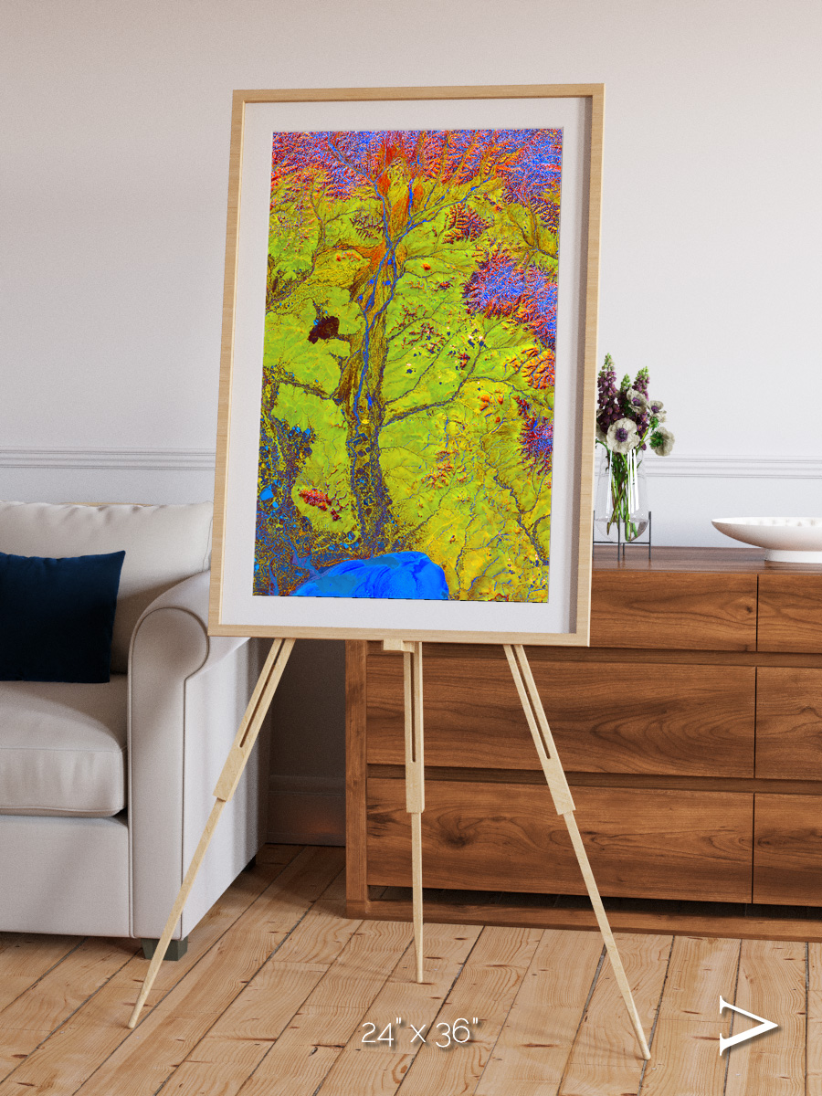 Glacial Ribbons, Chaunskaya Bay Framed & Mounted Print
