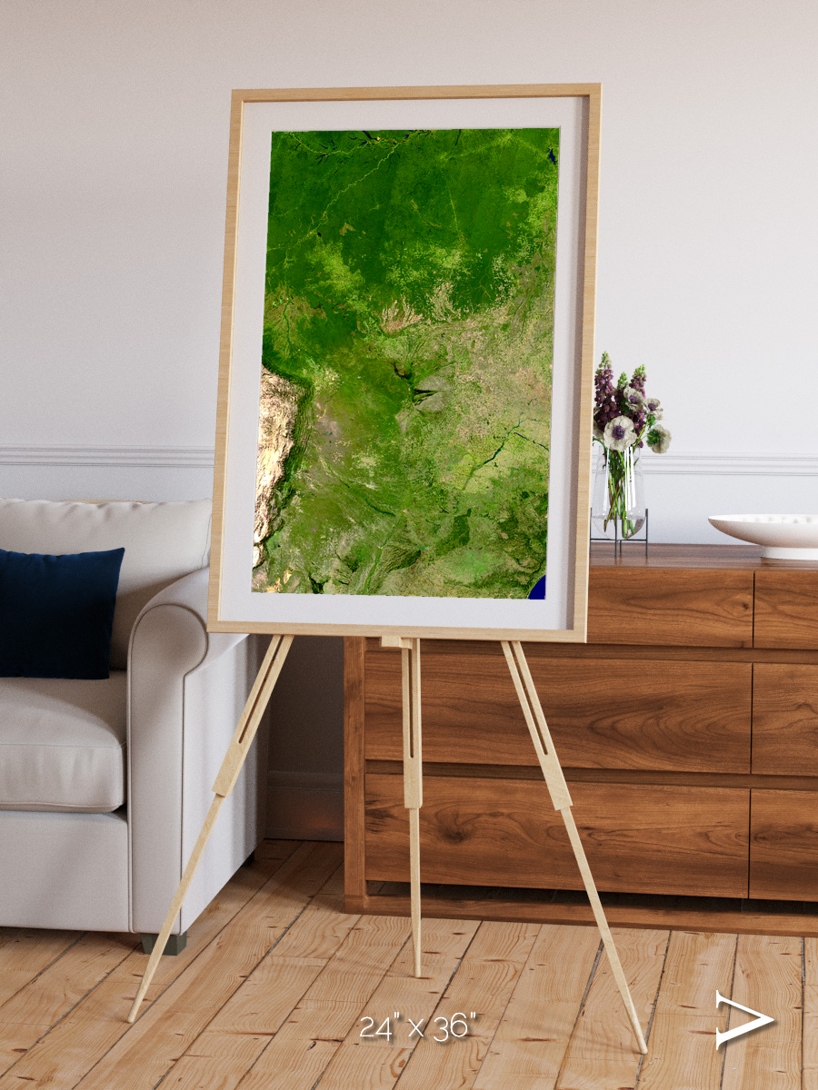 Ribbon River, South America Framed & Mounted Print