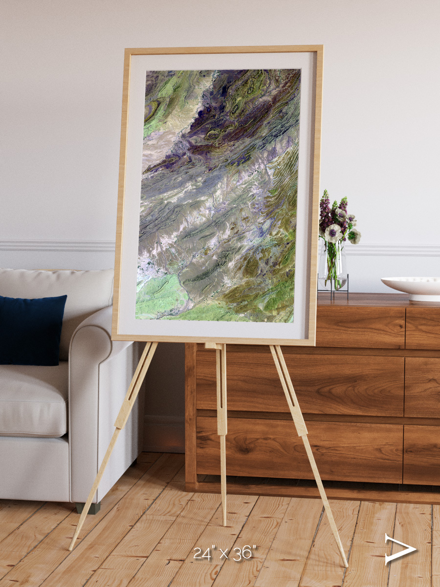 Rugged Relief, Sulaiman Mountains Framed & Mounted Print