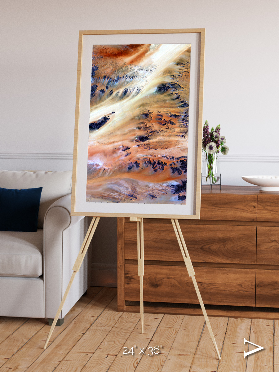Shifting Dunes, Terkezi Oasis Framed & Mounted Print
