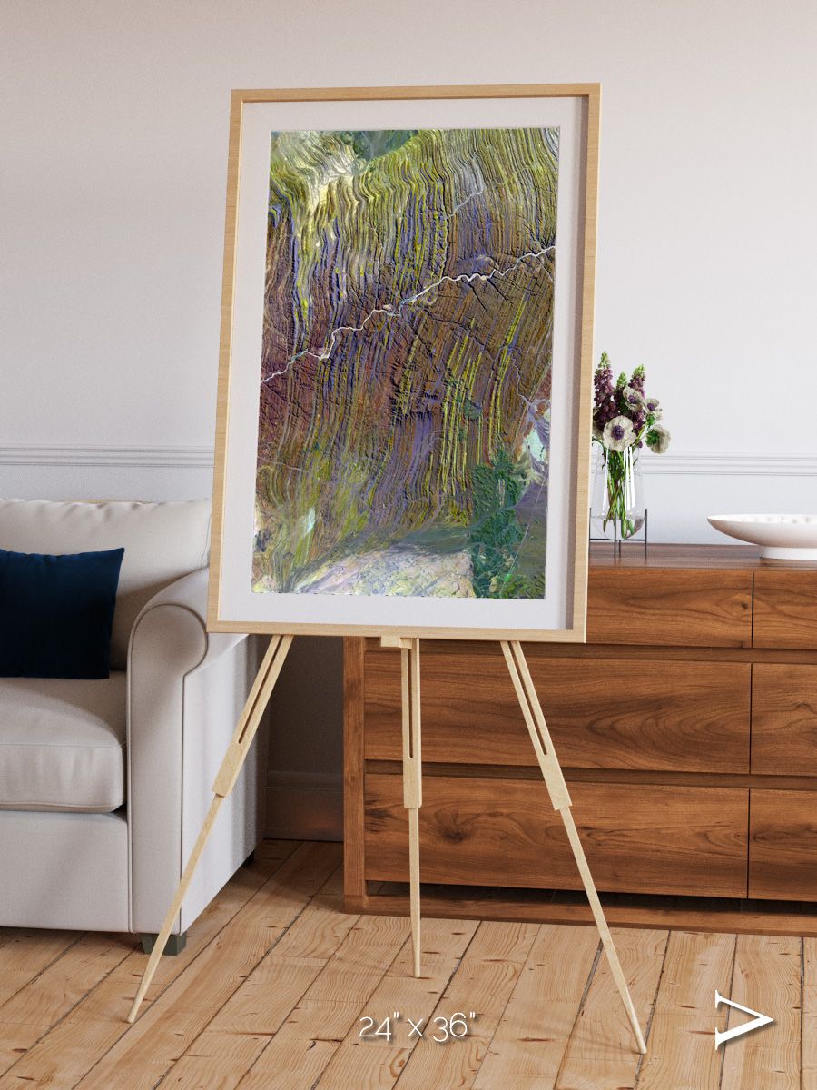 Shifting Dunes, Ugab River Framed & Mounted Print