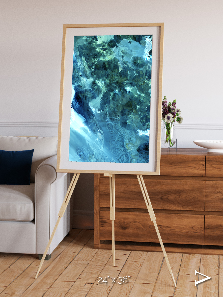 Heat Scars, Volcanoes Framed & Mounted Print