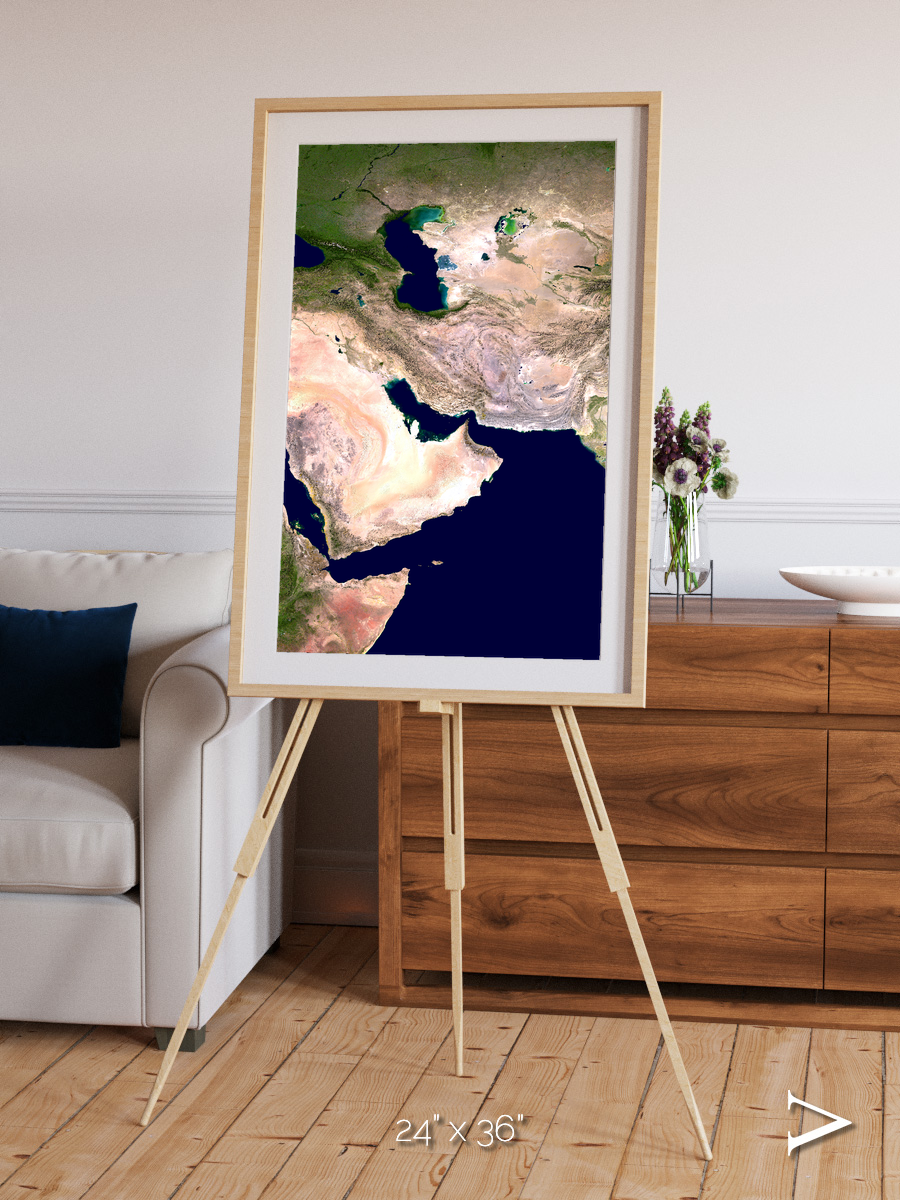 River Threads, Western Asia Framed & Mounted Print