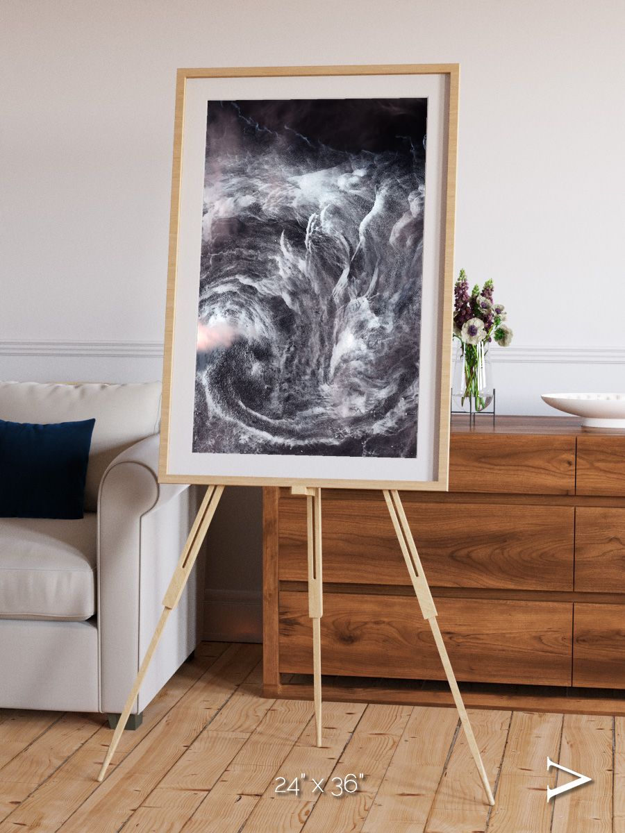 Wind Signatures, Whirlpool in the Air Framed & Mounted Print