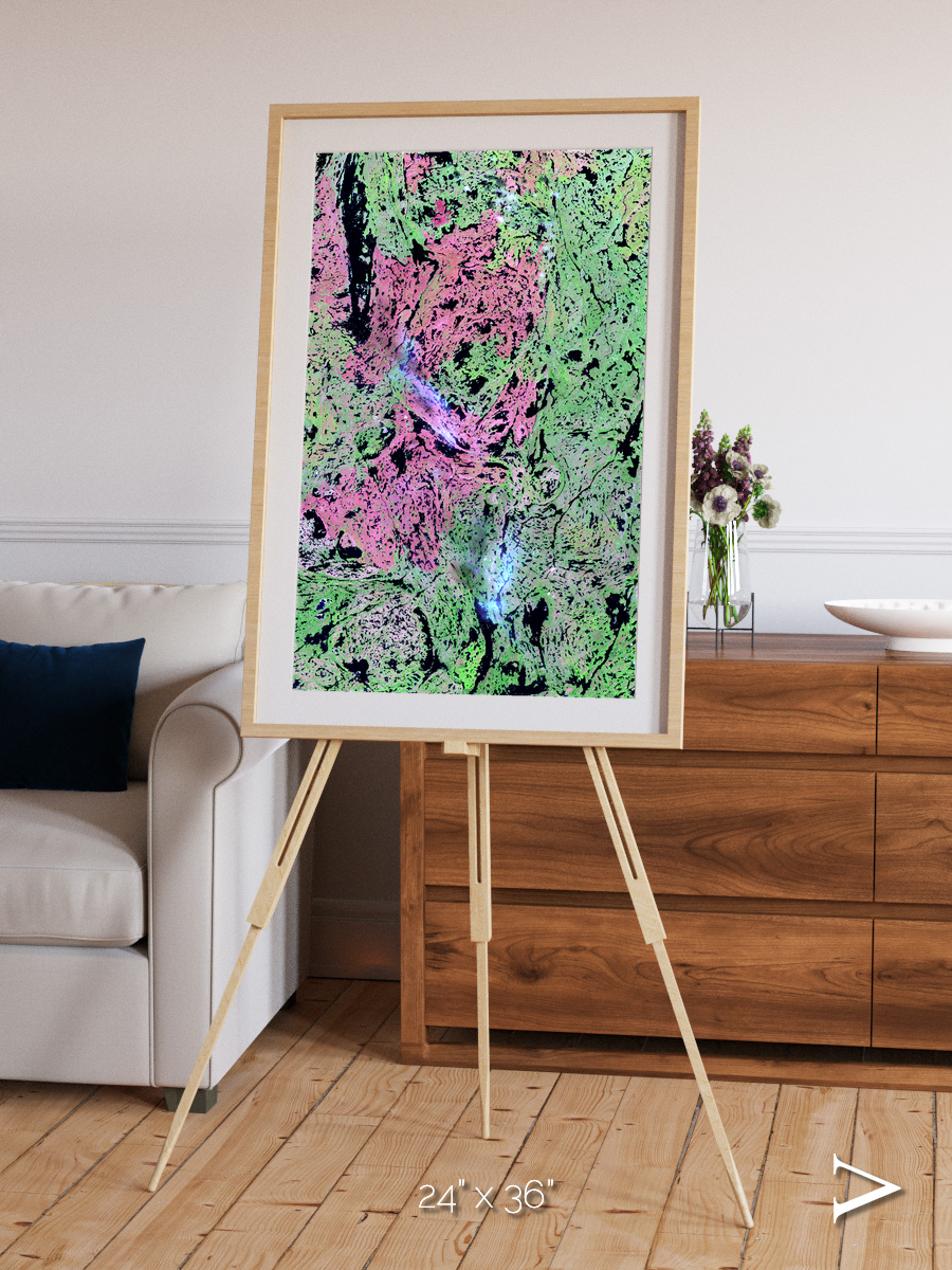 Ice River, Yellowknife Wetlands Framed & Mounted Print