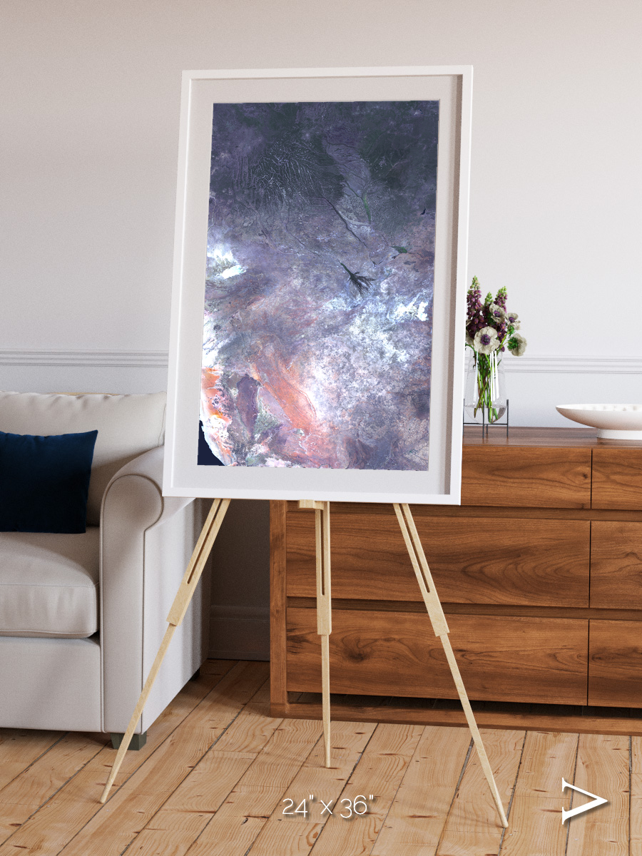 Sunlit Dunes, Africa Framed & Mounted Print