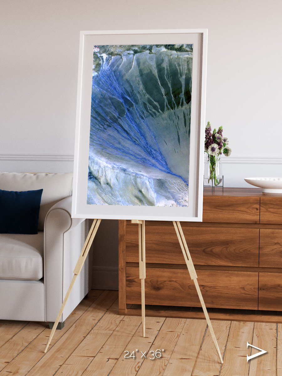 Sunlit Dunes, Alluvial Fan Framed & Mounted Print