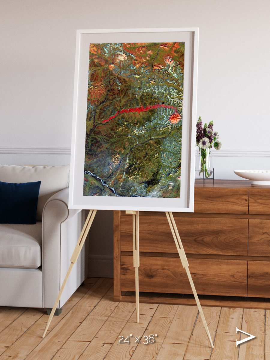 Ash and Stone, Anyuyskiy Volcano Framed & Mounted Print