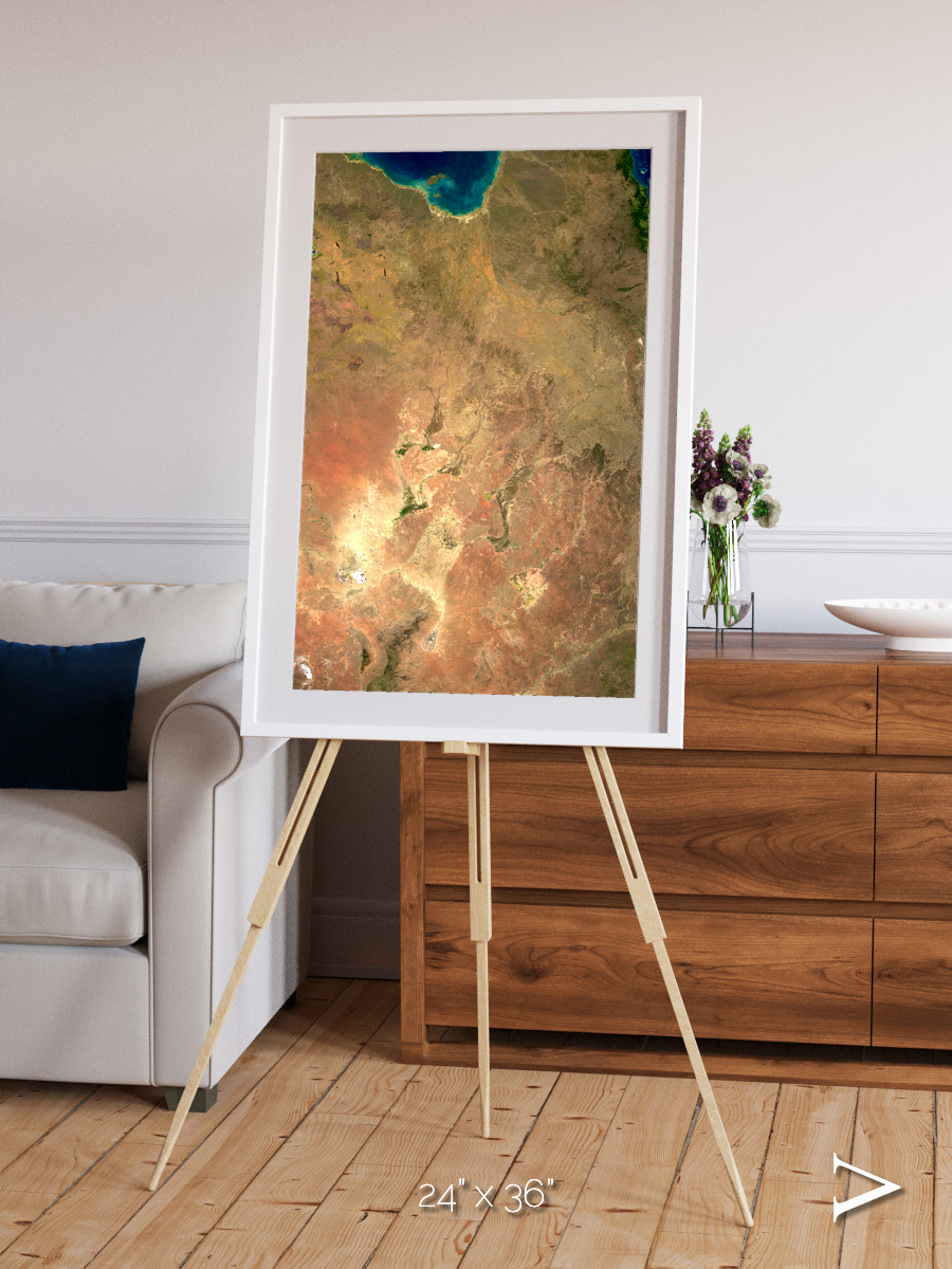 Winding Waters, Australia Framed & Mounted Print