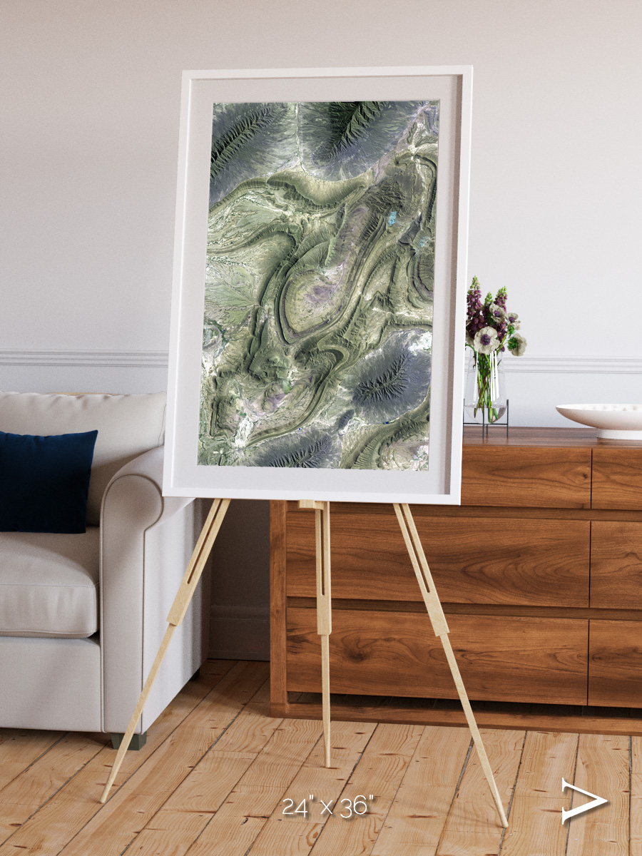 Rugged Relief, Coahuila Mexico Framed & Mounted Print