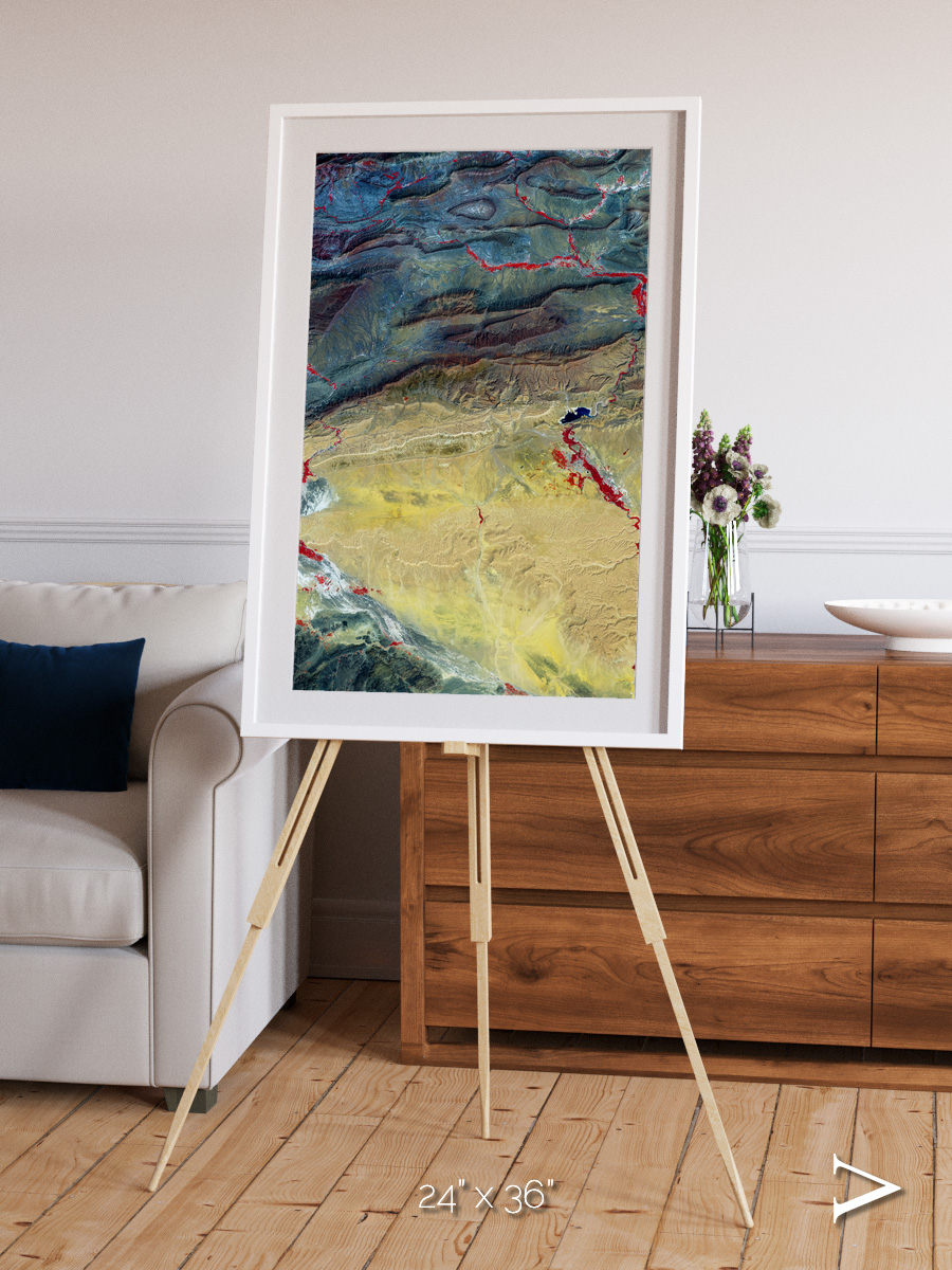 Crimson Veins, Atlas Mountains Framed & Mounted Print