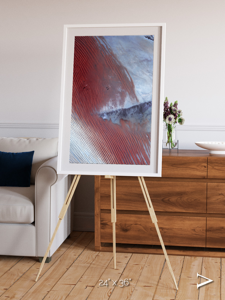 Wind Signatures, Empty Quarter Framed & Mounted Print