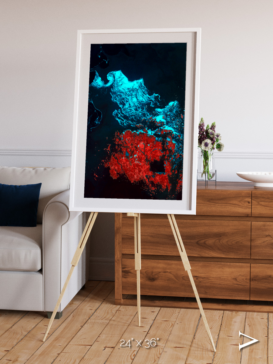 Island Sanctuary, Ghostly Grease Ice Framed & Mounted Print