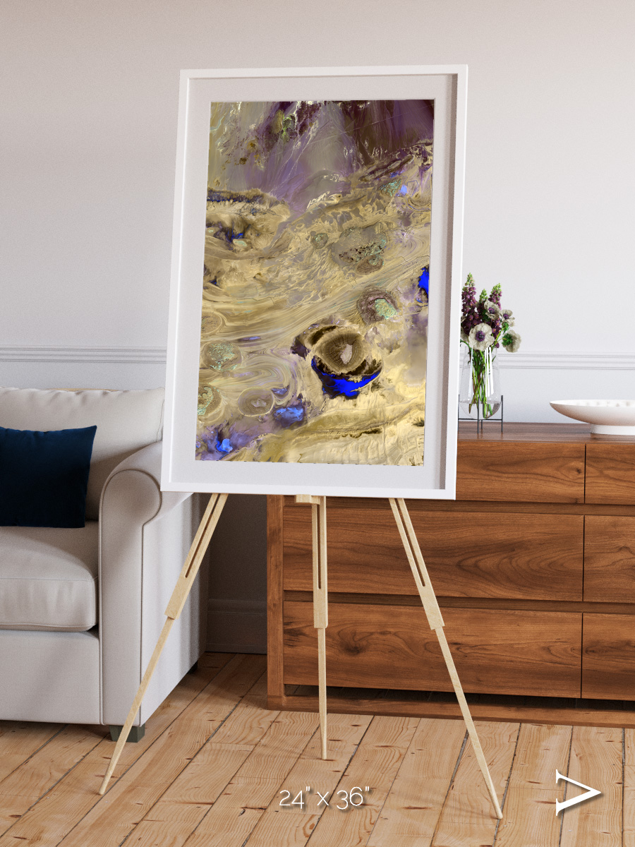Salt Mirror, Great Salt Desert Framed & Mounted Print