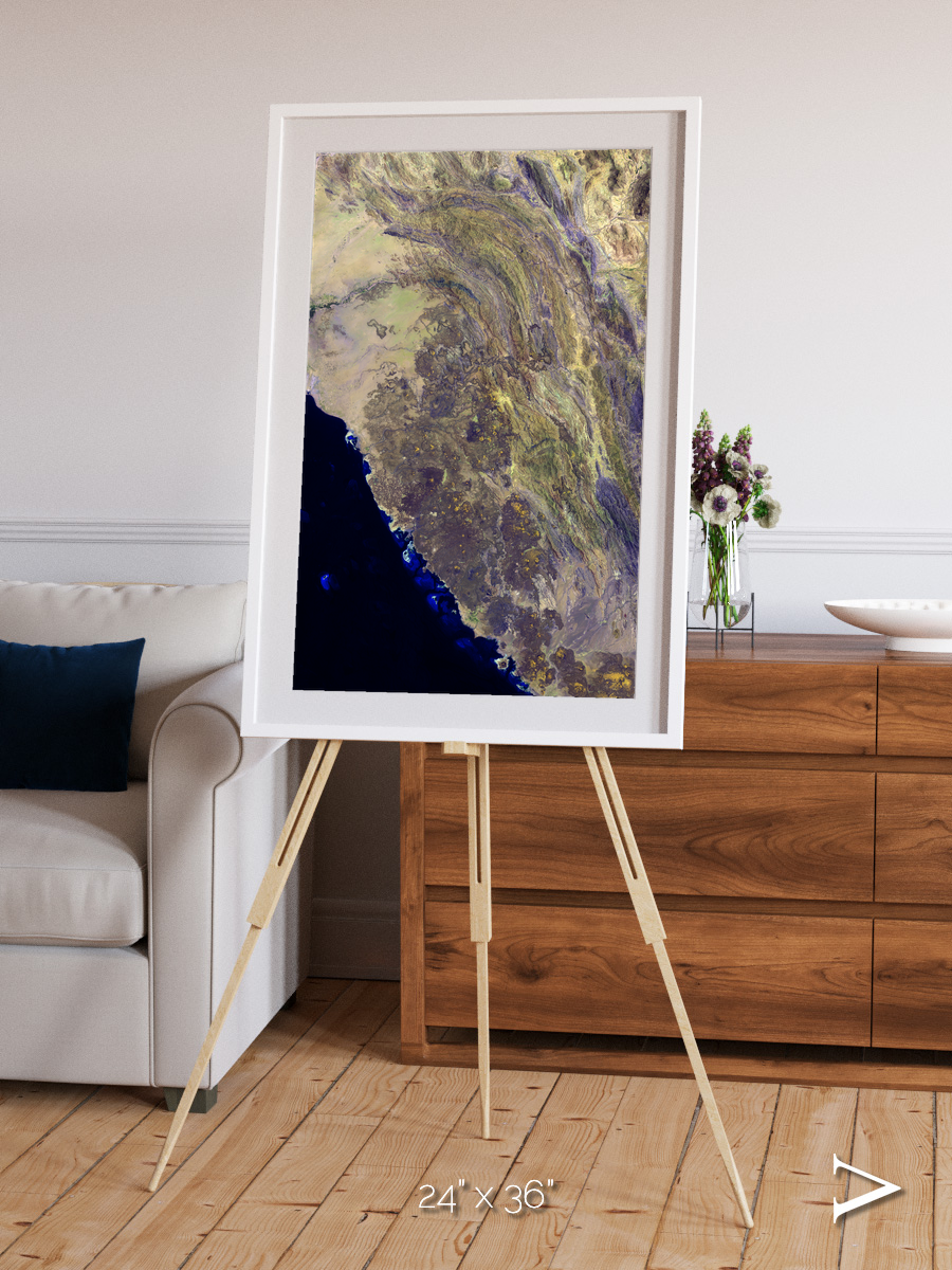 Fire Fields, Harrat Al Birk Framed & Mounted Print