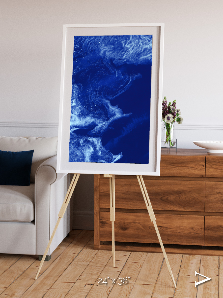 Wind Signatures, Ice Stars Framed & Mounted Print