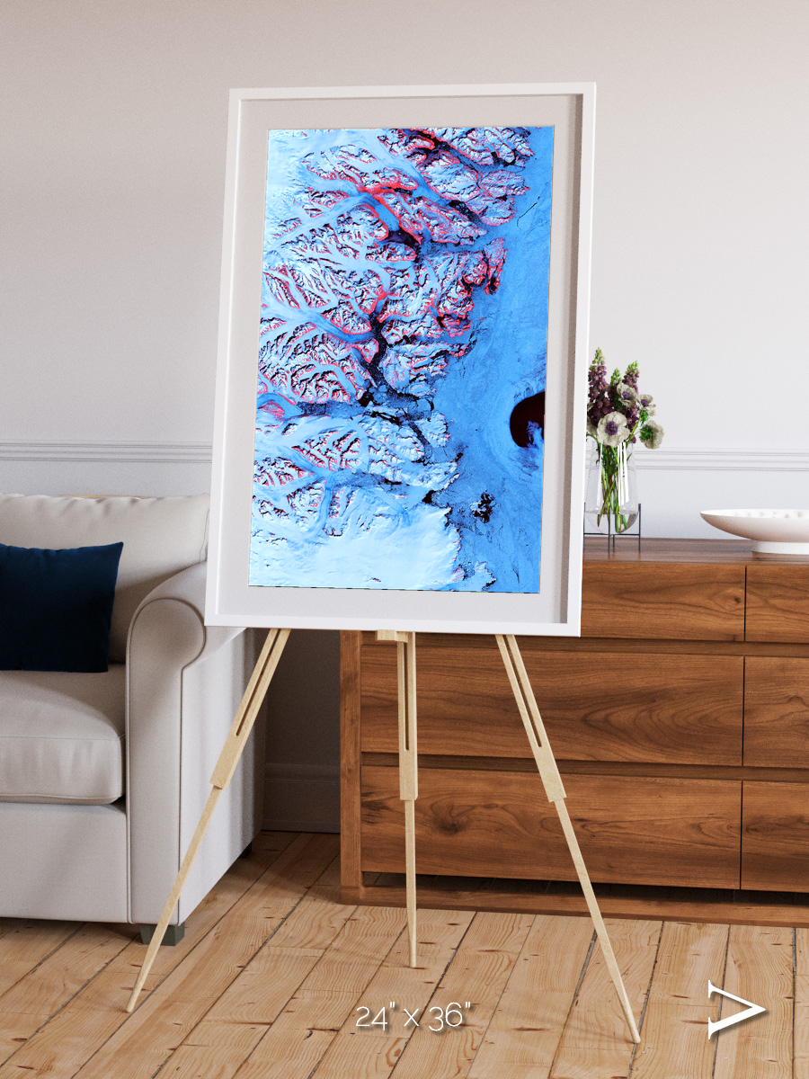 Polar Flow, Ice Waves Framed & Mounted Print