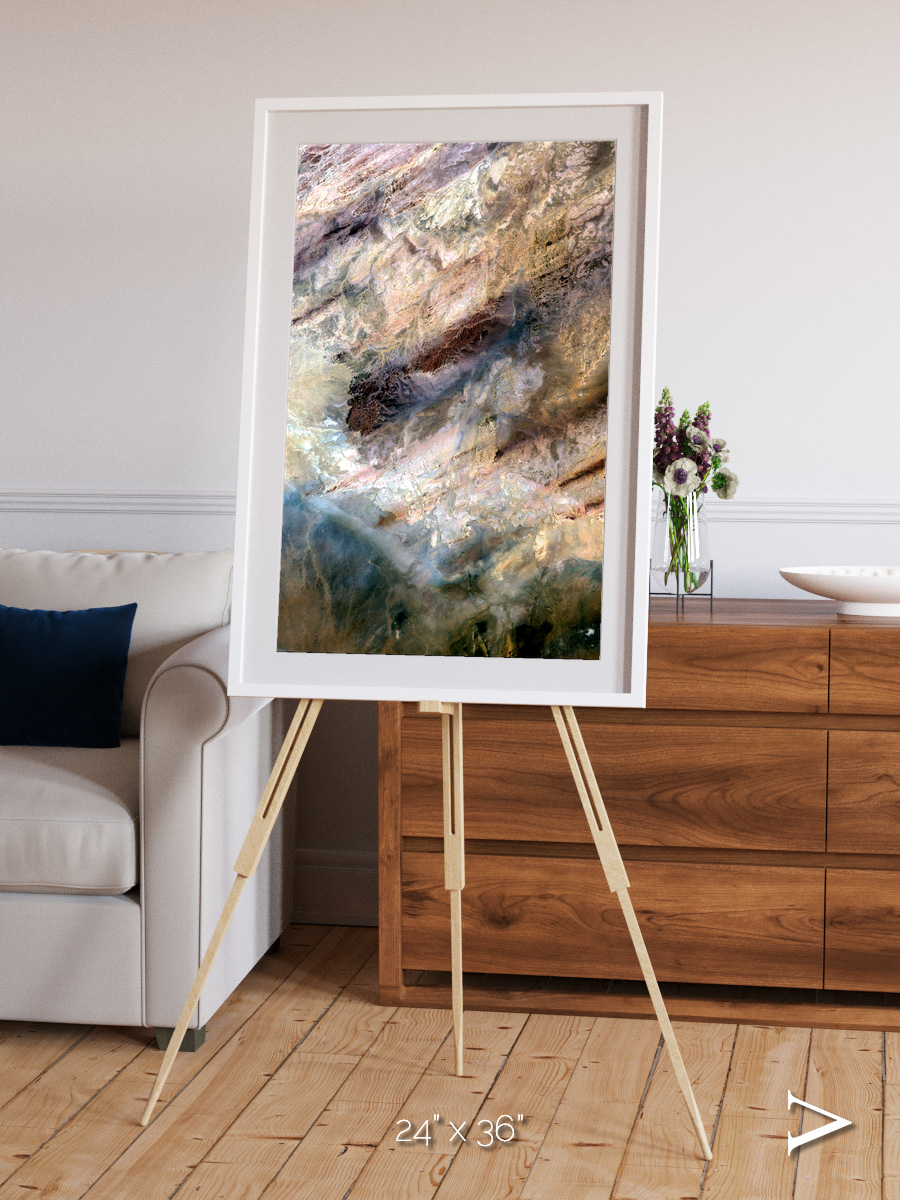 Lava Lines, Impact Framed & Mounted Print