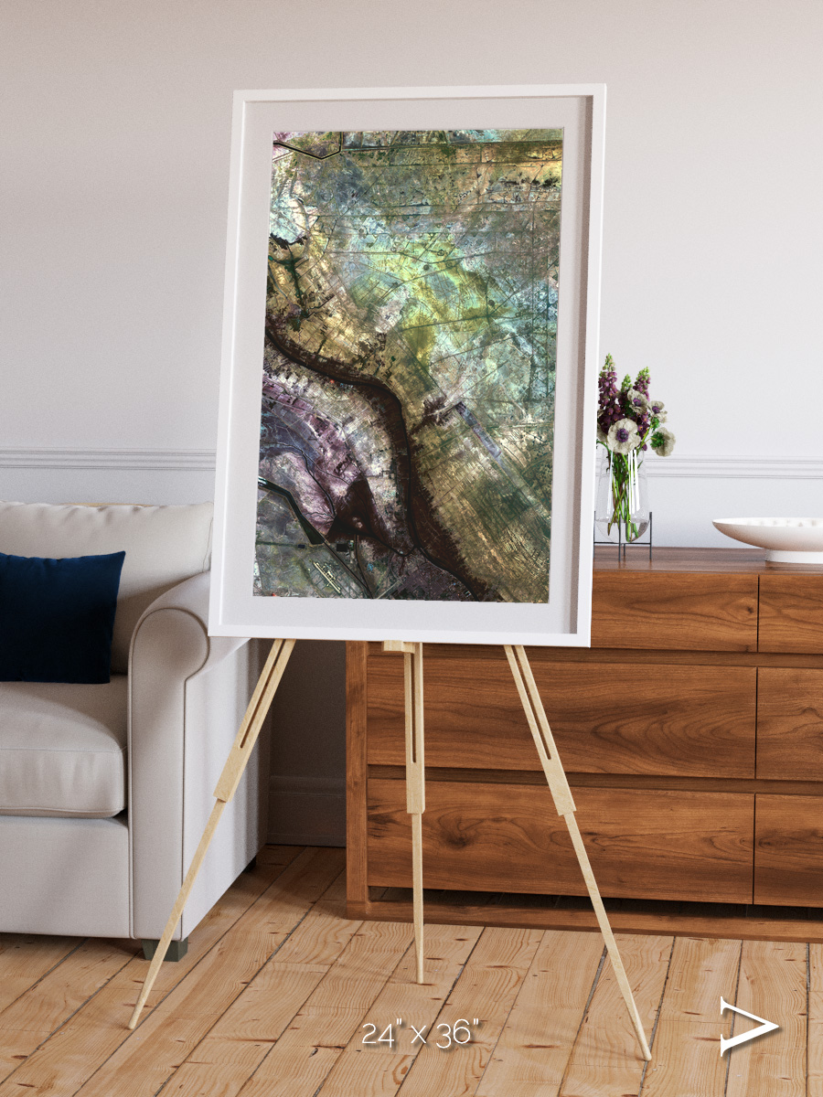 Floodplain Lines, Iraqi Emplacement Framed & Mounted Print