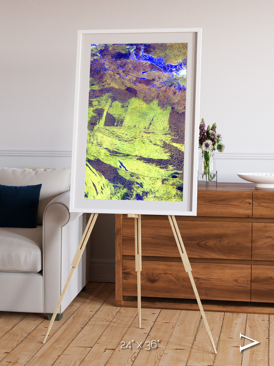Lake Lines, Lake Amadeus Framed & Mounted Print