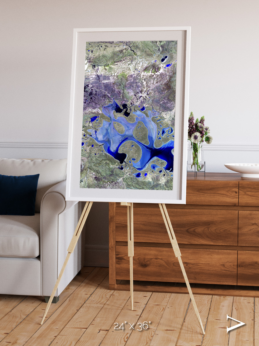 Lake Lines, Lake Carnegie Framed & Mounted Print
