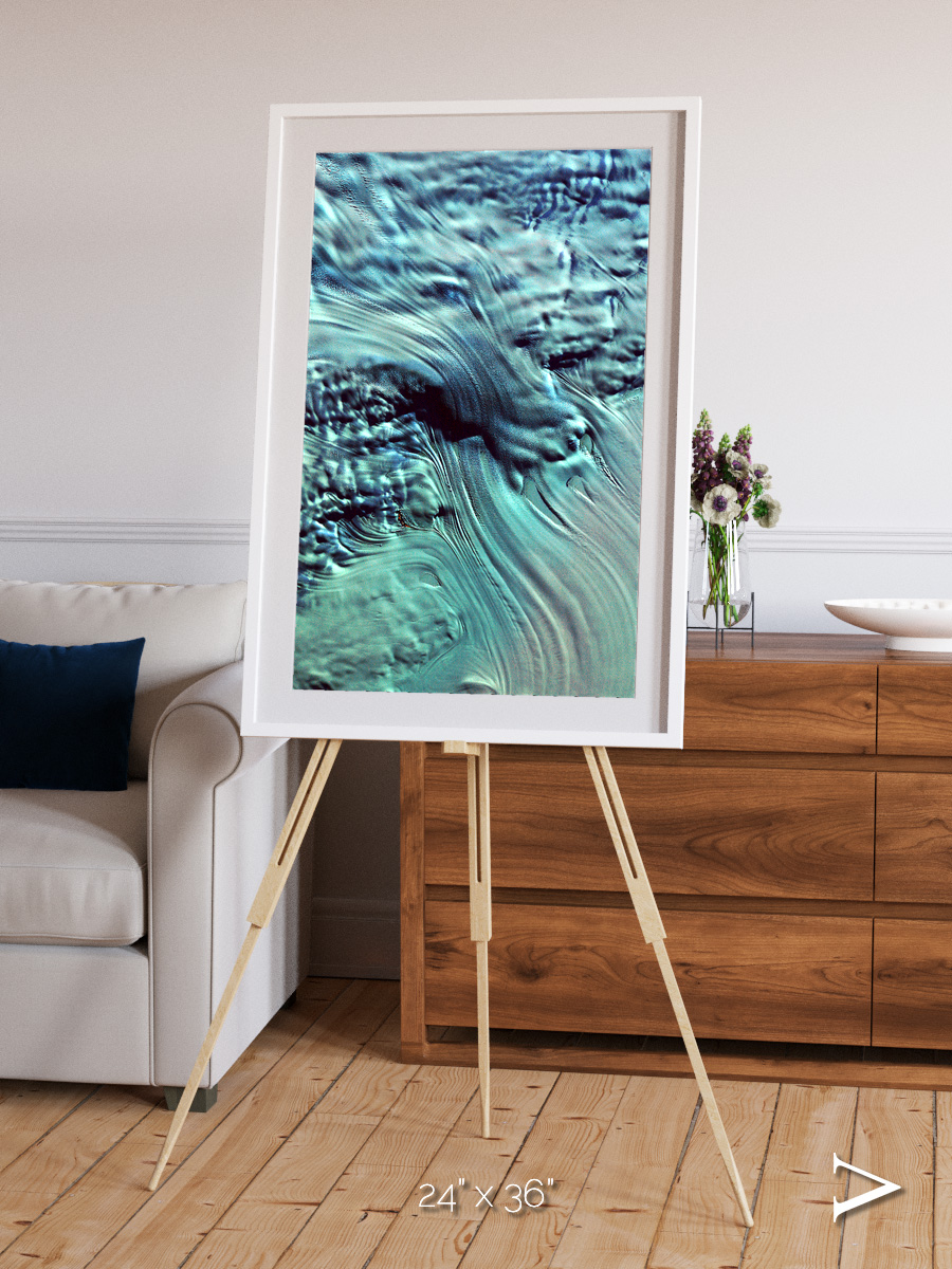 Ice River, Lambert Glacier Framed & Mounted Print