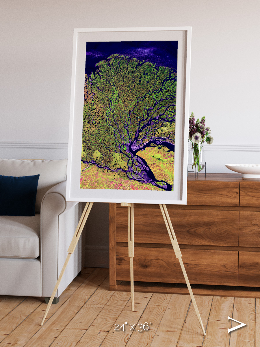 Delta Mosaic, Lena Delta Framed & Mounted Print