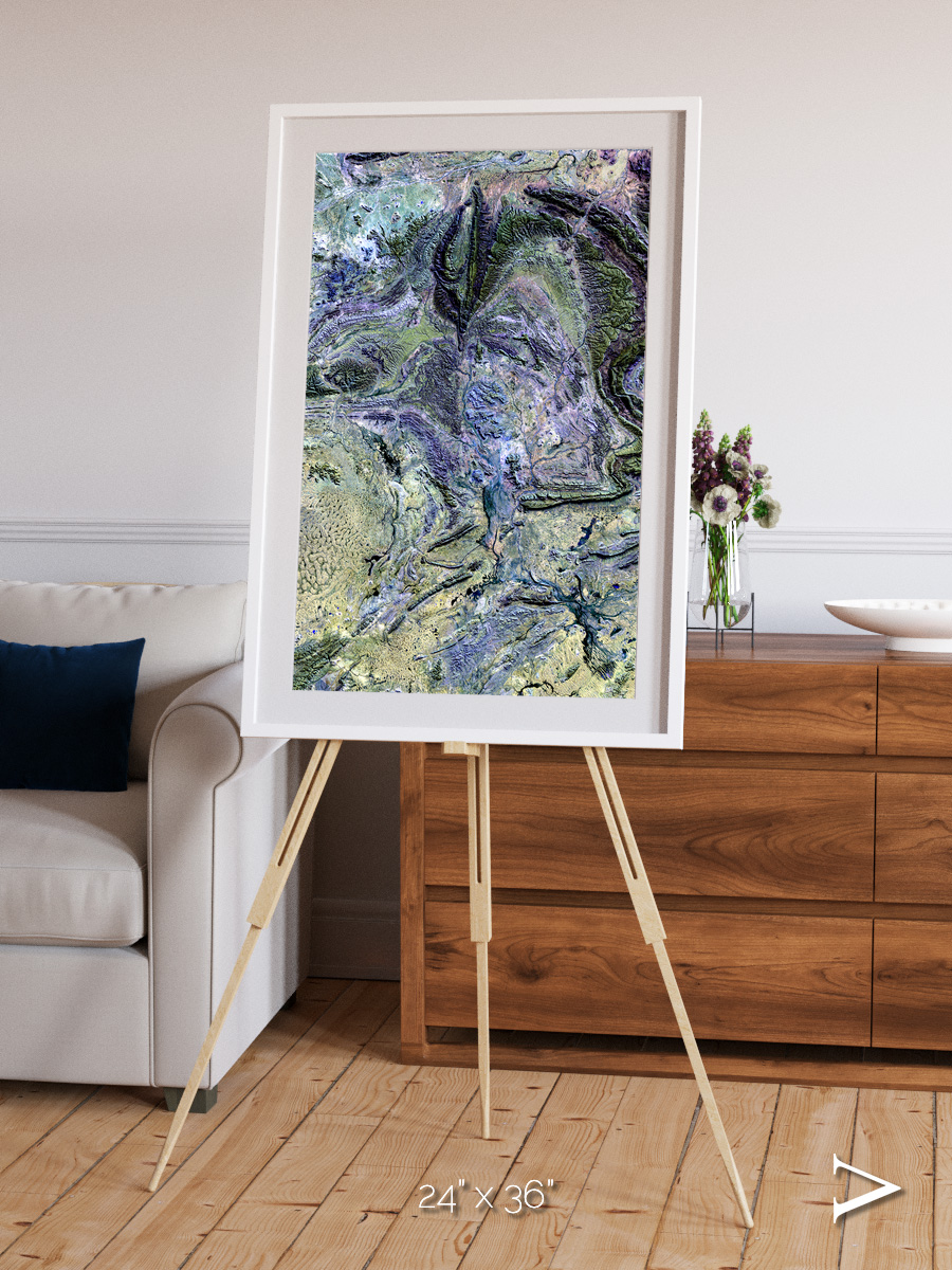 Mountain Textures, MacDonnell Ranges Framed & Mounted Print