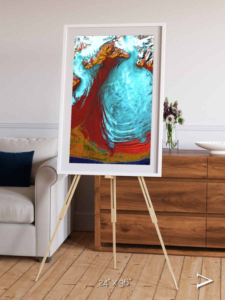 Glacial Passage, Malaspina Glacier Framed & Mounted Print