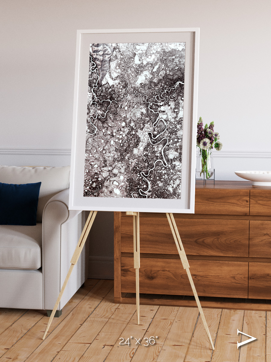 River Threads, Mayn River Framed & Mounted Print