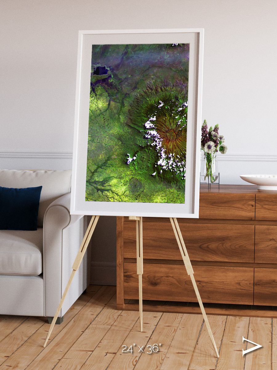 Vortex Trails, Mount Elgon Framed & Mounted Print