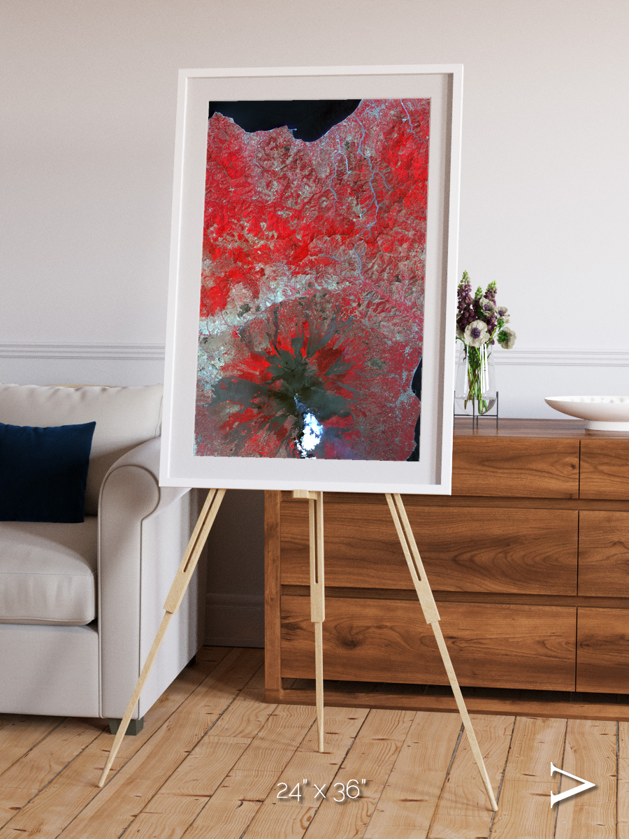 Painted Archipelago, Mt Etna Framed & Mounted Print