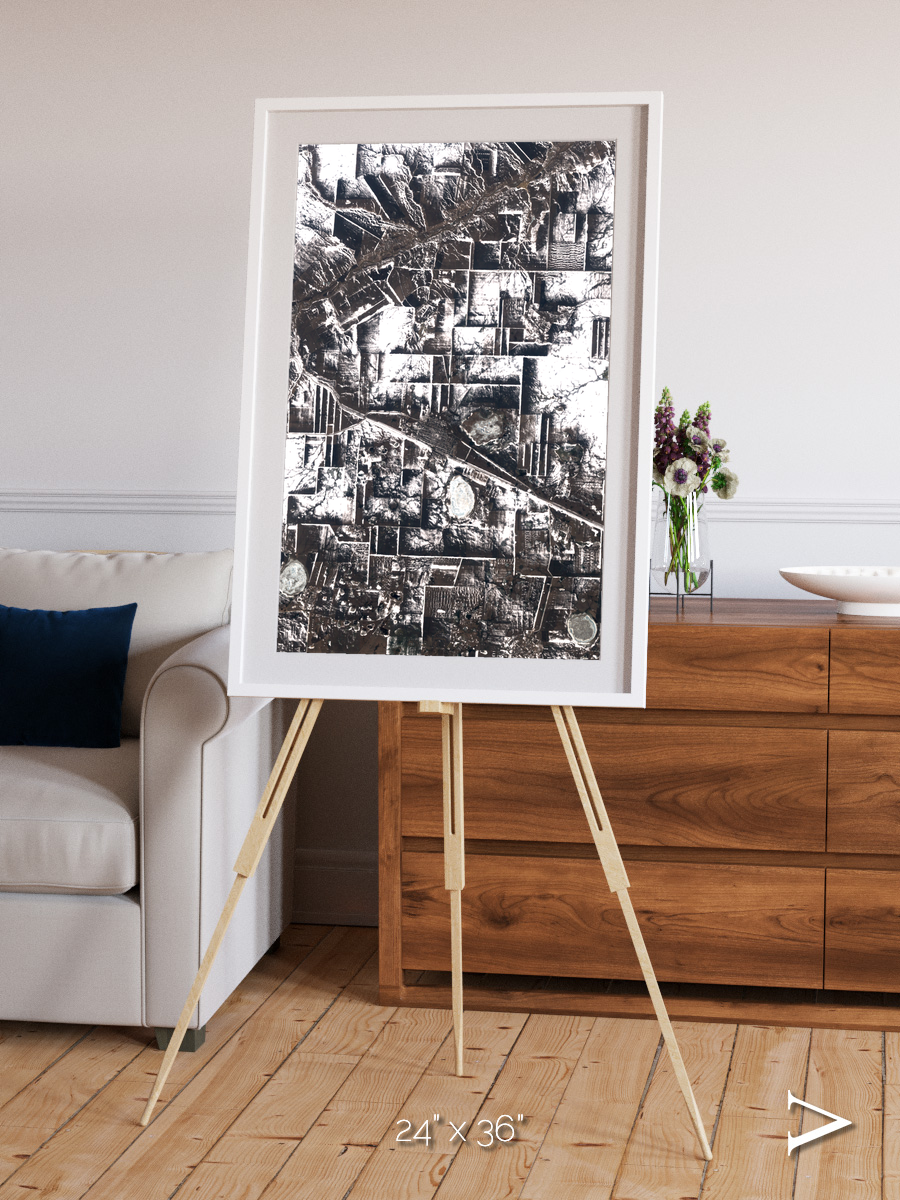 Fertile Threads, Northern Kazakhstan Framed & Mounted Print