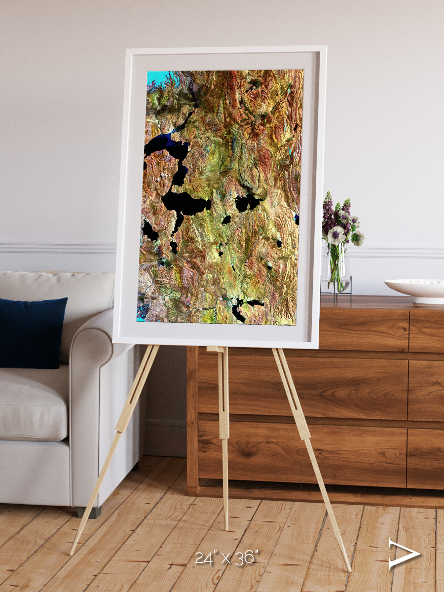 Above the Earth, Tibetan Plateau Framed & Mounted Print