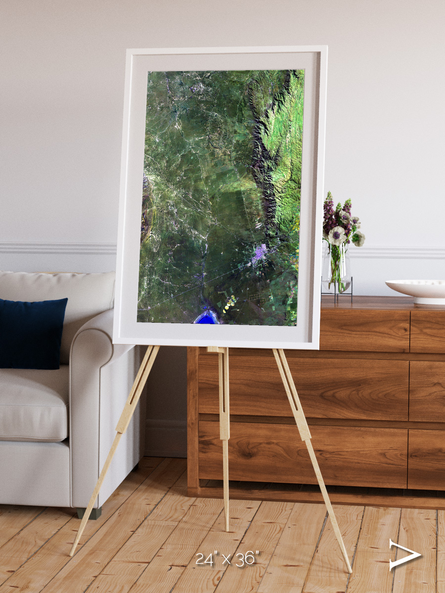 Radiating Plains, San Luis Framed & Mounted Print