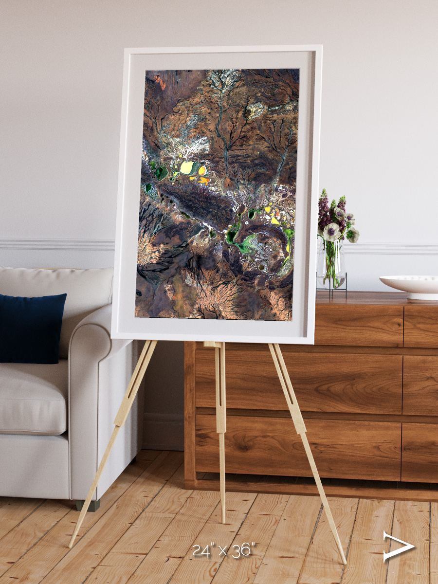 Ancient Impact, Shoemaker Crater Framed & Mounted Print
