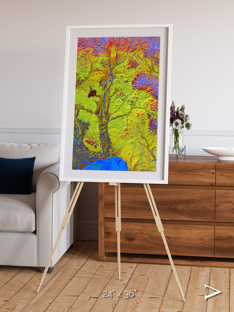 Glacial Ribbons, Chaunskaya Bay Framed & Mounted Print