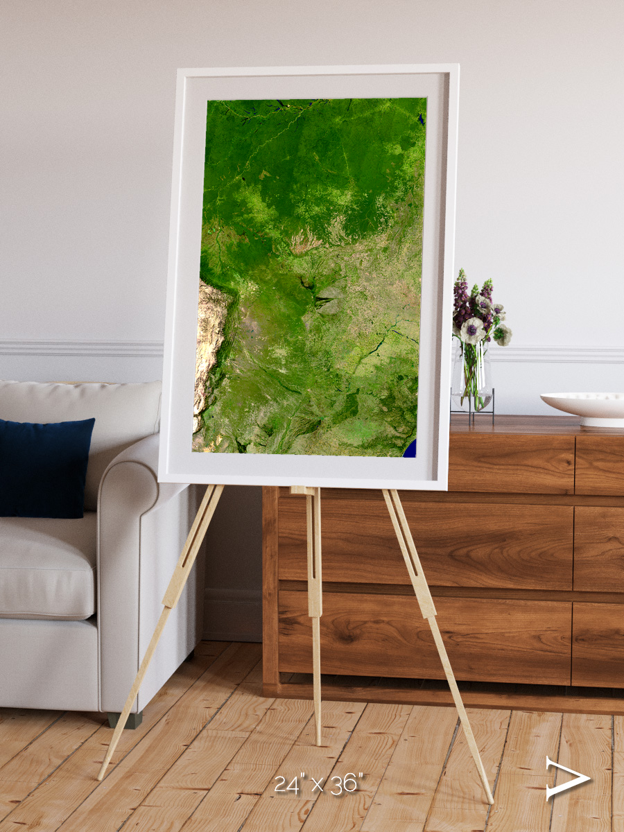 Ribbon River, South America Framed & Mounted Print