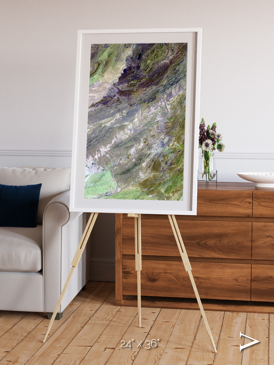 Rugged Relief, Sulaiman Mountains Framed & Mounted Print
