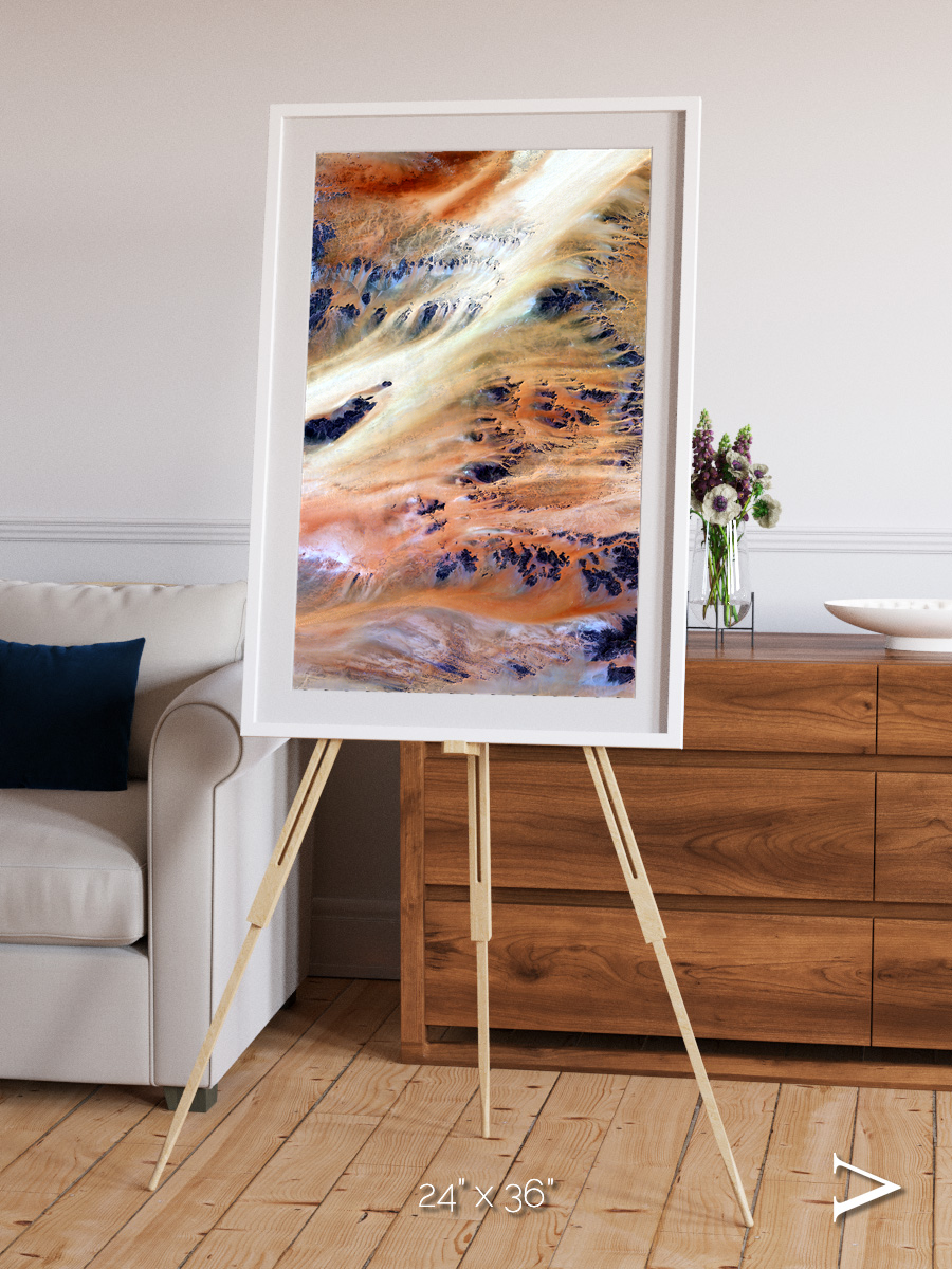 Shifting Dunes, Terkezi Oasis Framed & Mounted Print